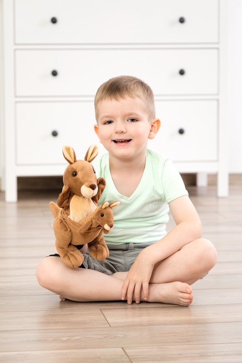 Produktbild Beleduc Handpuppe Mutter/ Kind Känguru Kanga & Juju