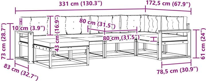 Produktbild vidaXL Outdoor-Sofa