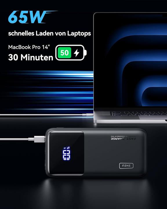 Produktbild INIU Powerbank 20000mAh (20000 mAh, 65 W)