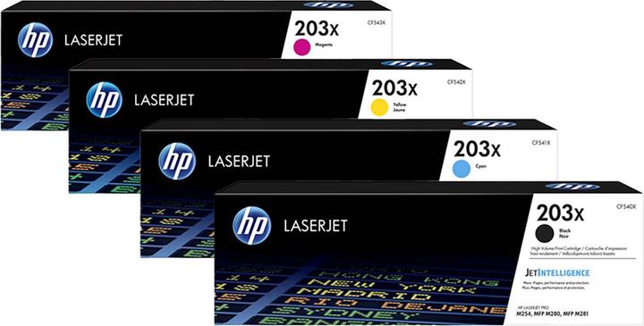 Produktbild HP Original 203X / CF540X SET Set mit allen vier Farben (BK, C, M, Y)