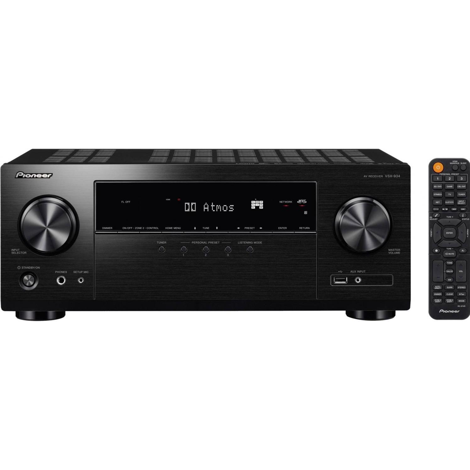 Pioneer VSX-934 (7.2 Kanal, FM, AM), AV Receiver, Schwarz