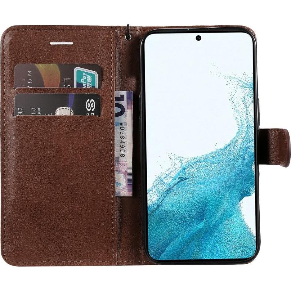 Thumbnail - Cover-Discount Galaxy A54 - Leder Etui Hülle braun (Samsung Galaxy A54 5G), Smartphone Hülle, Braun