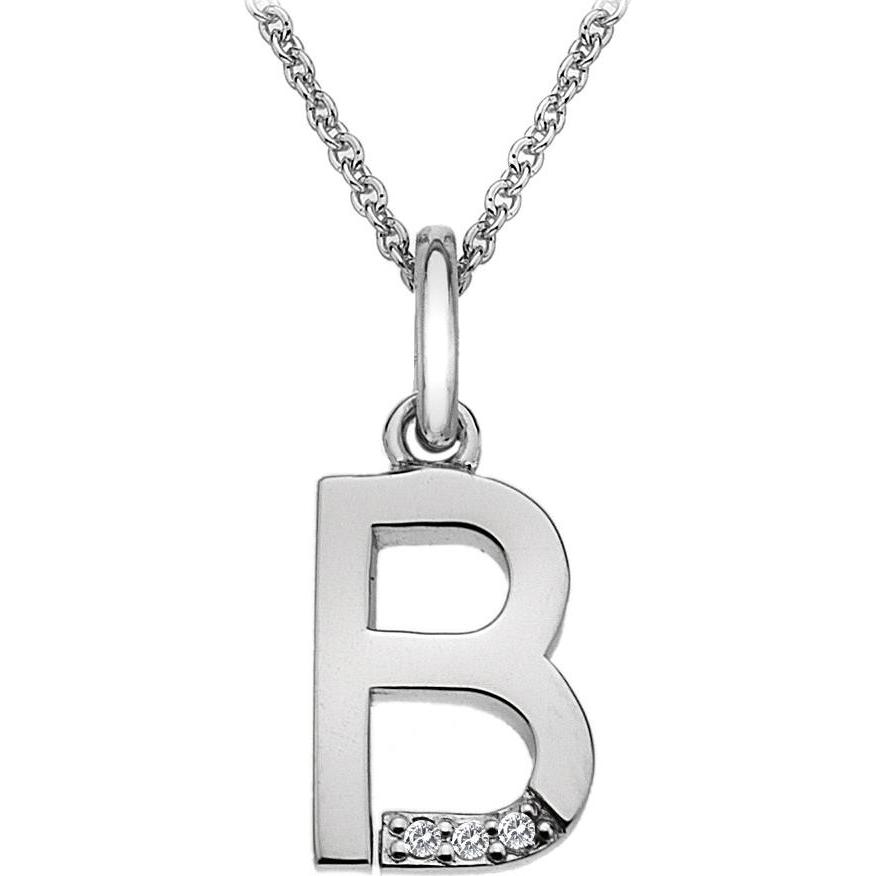 Thumbnail - Hot Diamonds, Halsschmuck, Diamant Buchstaben Halskette B, (Silber 925, 40 - 45 cm)