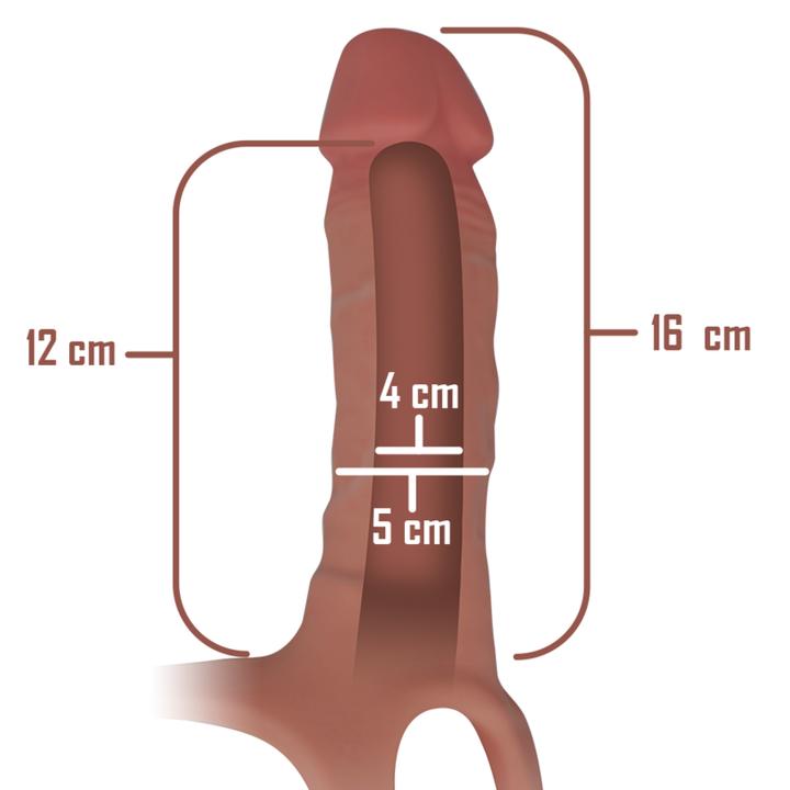 Actual product image Intense HOLLOW STRAP-ON EXTENDER 16 X 3.5 CM