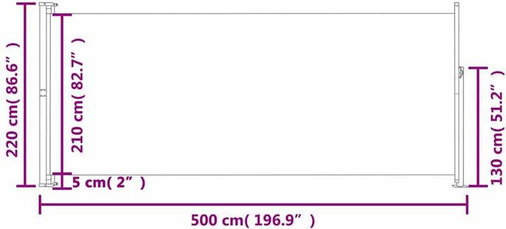 Produktbild vidaXL Seitenmarkise (5 m)