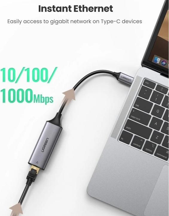 Actual product image Ugreen Gigabit Ethernet Adapter (USB-C 3.1 Gen 1, RJ45 (1x))