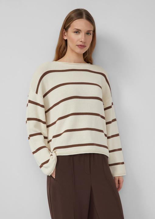 Produktbild s.Oliver Strickpullover Gestreifter Pullover im Relaxed Fit (48)