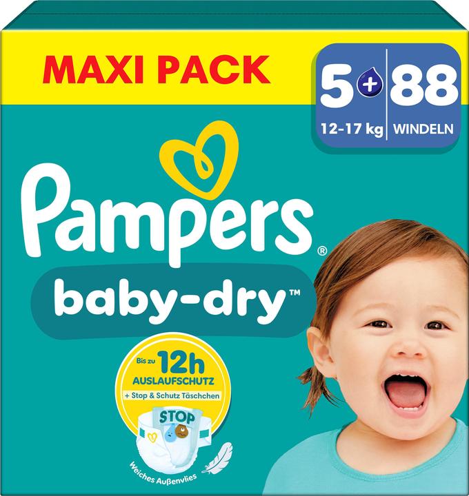 Productafbeelding Pampers Baby-Dry (Maat 5+., Halfjaarlijks pakket, 88 Stuk)
