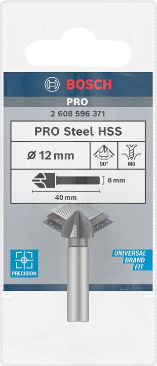 Produktbild Bosch Professional Zubehör PRO Steel HSS Kegelsenker, 12 x 40 mm, M6 (8 mm)