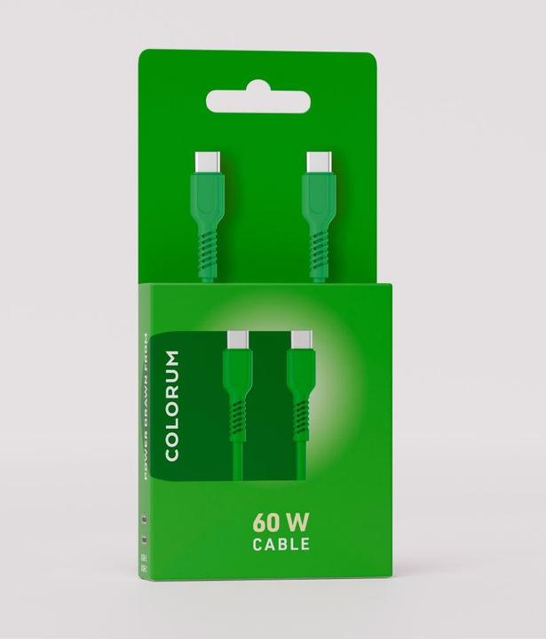 Produktbild Forever COLORUM Kabel USB-C - USB-C 1,8m 3A CK60-CC-04 xGreen (1.80 m, USB 3.2 Gen 1, 60 W)