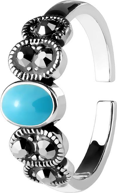 Produktbild Star Piercing Ring silber mit Türkis Stein (44)
