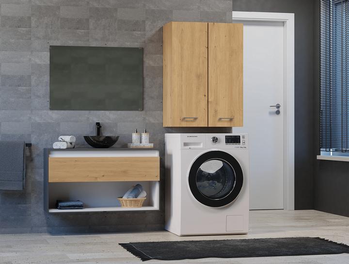 Produktbild Topeshop Waschmaschinenschrank POLA MINI DD 64x30xH90 Artisan (64 x 30 x 90 cm)