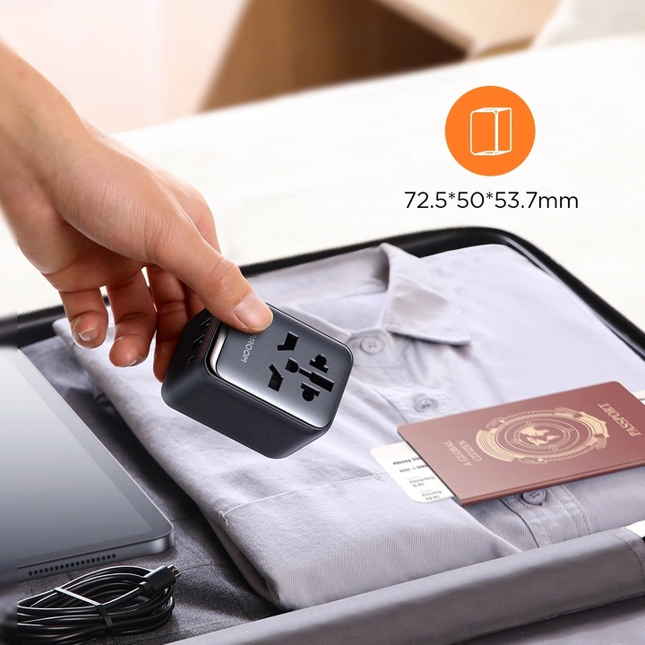 Produktbild Joyroom 17W Travel Adapter Multifunction Type-C+3USB-A Power Charger Converter (17 W)