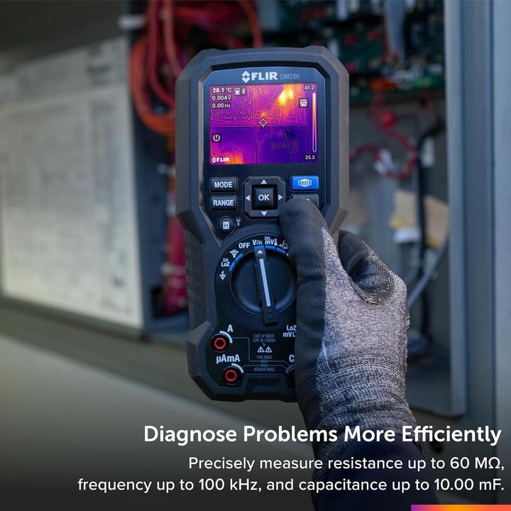 Actual product image Flir DM286 Hand-held multimeter integrated thermal imaging camera CAT III 1000 V, CAT IV 600V Display (CAT III 1000V, CAT IV 600V)