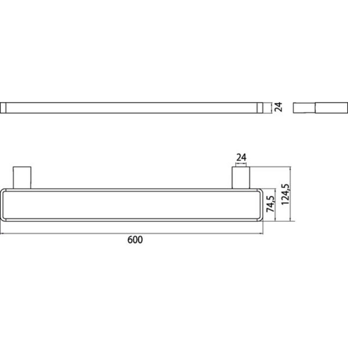 Thumbnail - Emco, Spiegel, Relingsystem LOFT 600mm, 3 Glasaufnahmen chrom