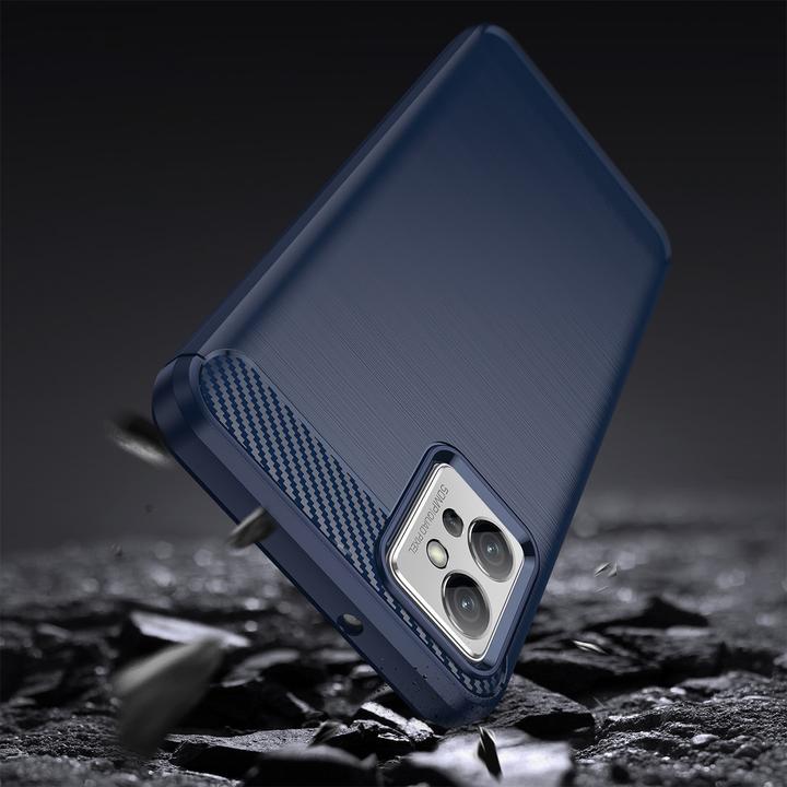 Actual product image Hurtel Carbon Case case for Realme C35 flexible silicone carbon cover black (Realme C35)
