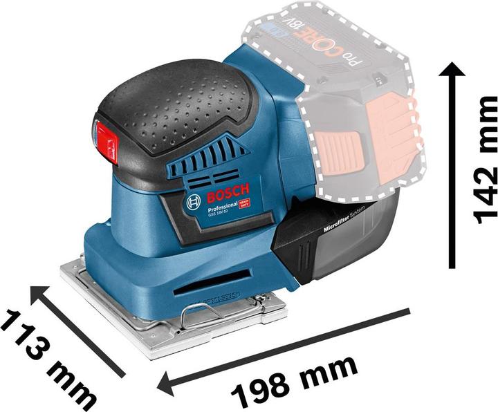 Immagine prodotto Bosch Professional Gss 18v-10 (Levigatrice orbitale)