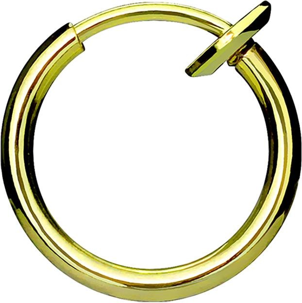 Star Piercing Fake Nasenring vergoldet mit Titanium Beschichtung (ohne Messing, Chirurgenstahl 316L)