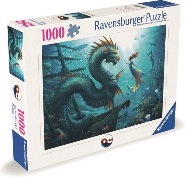 Immagine prodotto Ravensburger Puzzle 12001434 - Fondali incantati: drago, sirena e tartarughe - Puzzle da 1000 pezzi (1000 pezzi)