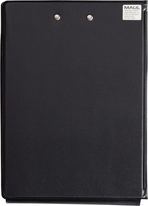 Image du produit Maul Porte-bloc avec film plastique, DIN A5, noir avec couvercle et poche intérieure, en carton avec (15 x 21 cm)