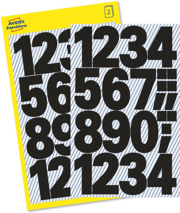 Actual product image Z-Design Zahlen labels Universal Bold