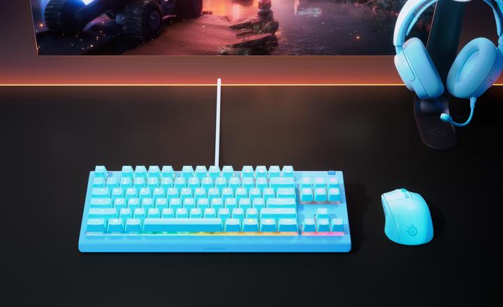 Actual product image SteelSeries Apex 3 TKL US, aqua (US, Cable)