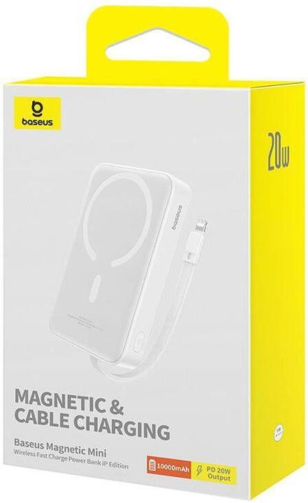 Actual product image Baseus Powerbank Magnetic Mini 10000mAh 20W MagSafe (white) (10000 mAh, 20 W, 37 Wh)