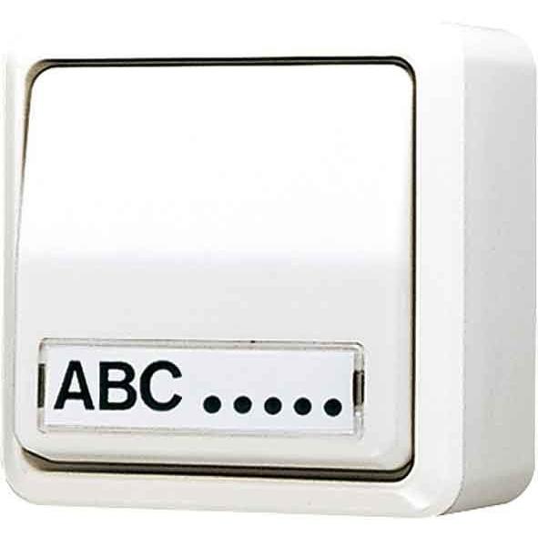 JUNG Wechselschalter AP 600 ws glz AP IP20 1f 606ANA, Taster + Schalter, Weiss