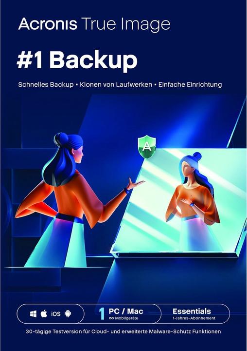 Produktbild Acronis Cyber Protect Home Office Essentials - Abonnement-Lizenz (1 Jahr) (1 User, 12 Monate)