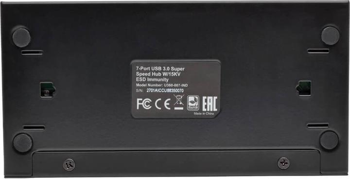 Produktbild Eaton 7-Port Industrial-Grade USB 3.0 SuperSpeed Hub 20kV ESD Immunity Metal Housing Mount (USB-C, 7 Ports)