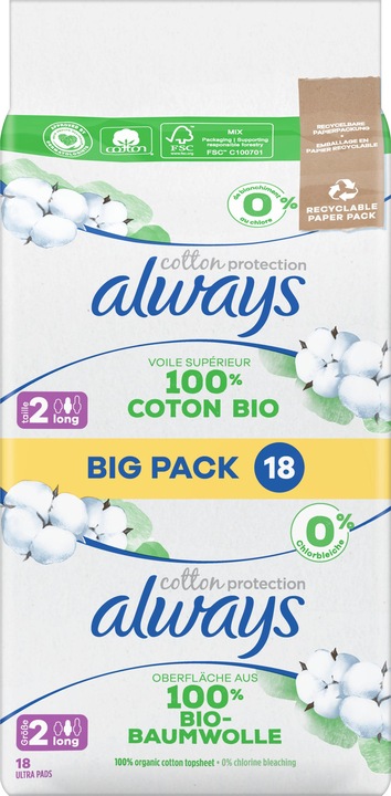 Image du produit Always Protection du coton (18 x, Tampons sanitaires)