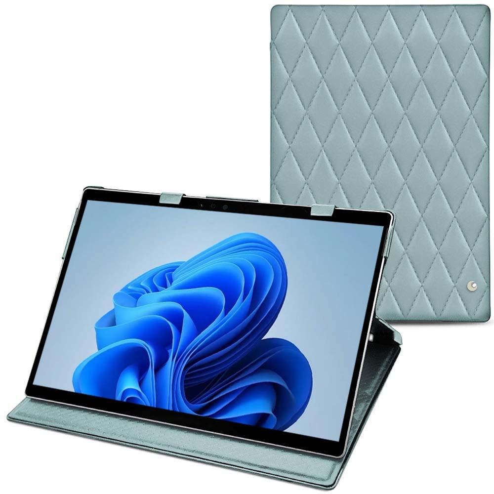 Noreve Lederschutzhülle vertikal (Microsoft Surface Pro 8), Tablet Hülle, Blau