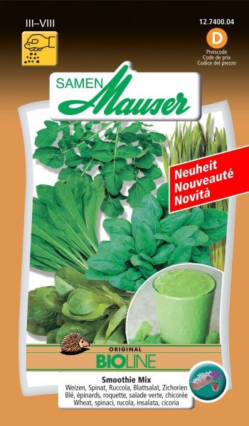Samen Mauser Smoothie MixWeizen, Spinat, Ruccola, Blattsalat, Zichorien (Gemüsesamen)