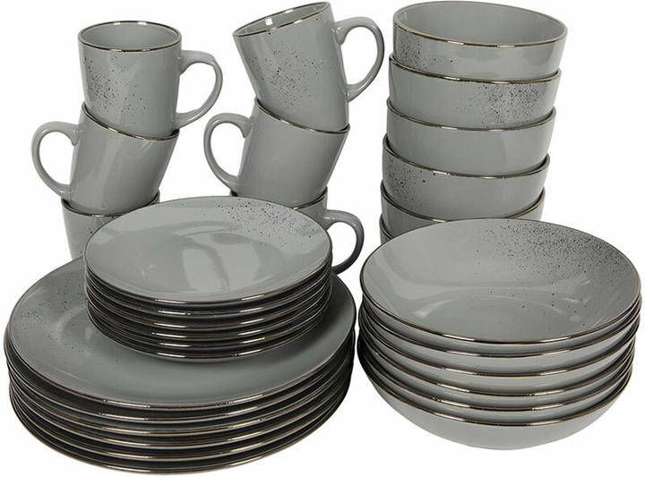 Actual product image Tavola 30-piece crockery set Lucca grey (30 pcs.)