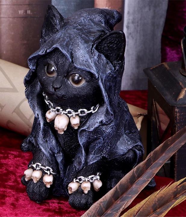 Actual product image Nemesis Now Reapers Feline - Figurine de chat faucheur masquée