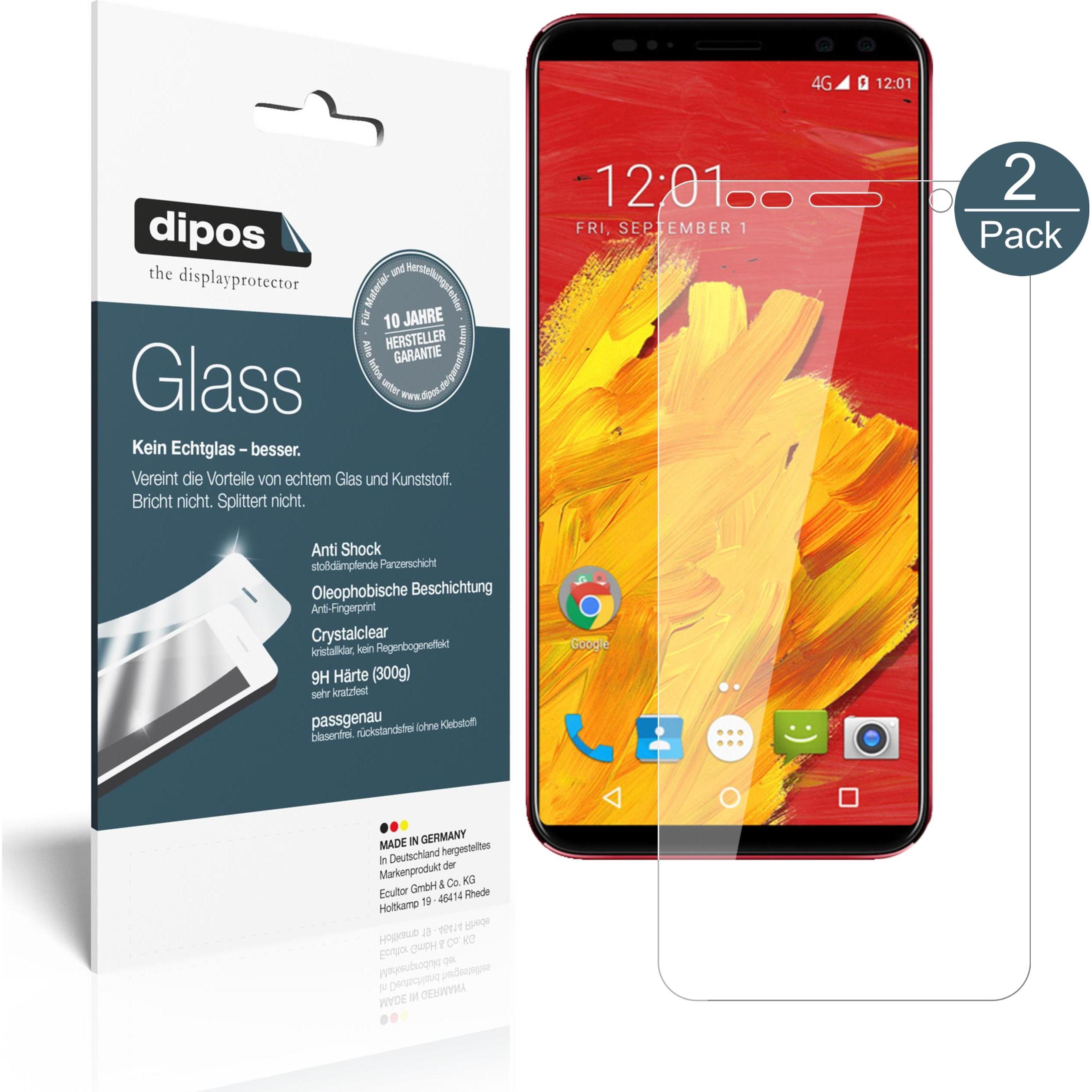 Dipos Displayschutz Anti-Shock (1 Stück, M-Horse Pure 3), Smartphone Schutzfolie, Transparent