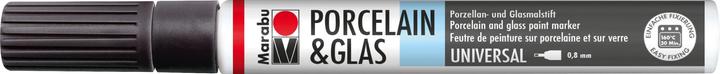 Actual product image Marabu Porcelain und Glas Painter (Black, 0.80 mm, 1 x)