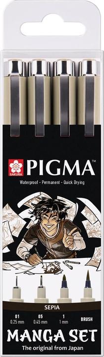 Actual product image Sakura Manga Tool Set Pigma (4x)