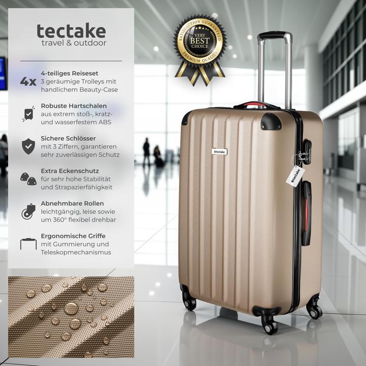 Actual product image tectake Cleo 4-piece with luggage scale (95 l)