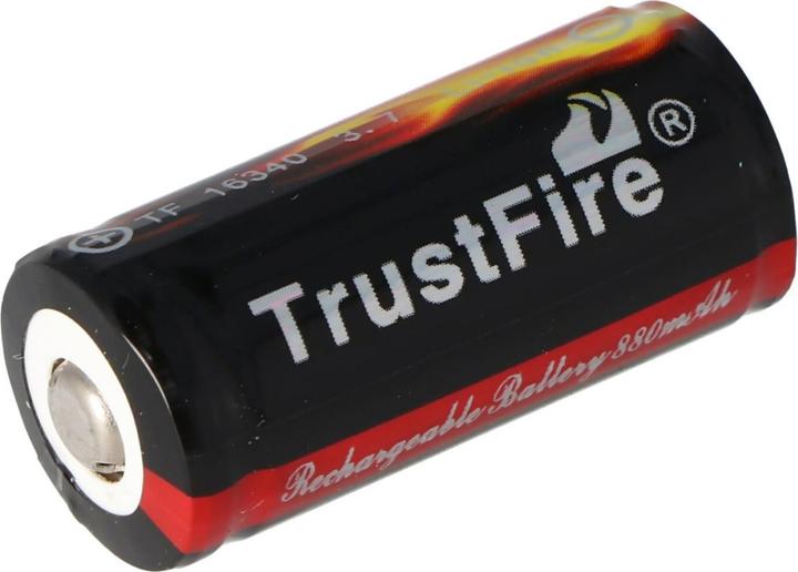 Actual product image Trustfire Battery 16340, PCB protected (16340, 880 mAh)