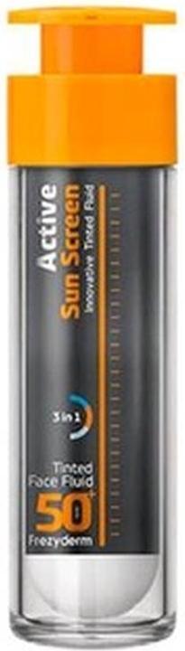 Frezyderm Active Sun Screen Tinted Face Fluid SPF50+ 50ml (Sonnenlotion, SPF 50, 50 ml, 48.19 g)