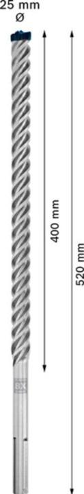 Produktbild Bosch Professional Zubehör EXPERT SDS max-8X Hammerbohrer, 25 x 400 x 520 mm (25 Millimeter)