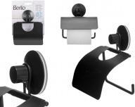 Immagine prodotto Berilo portarotolo in metallo nero opaco con coperchio a