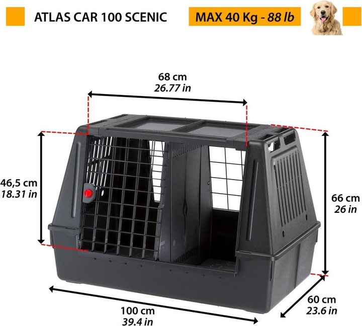 Actual product image Ferplast Cage de transport (Dog, Breathable)