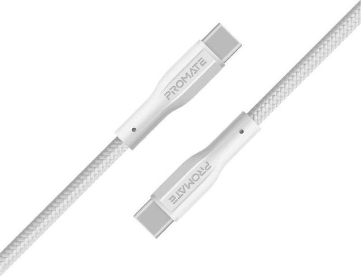 Actual product image ProMate xCord-CC White USB-C cable (1 m, USB 2.0, 60 W)