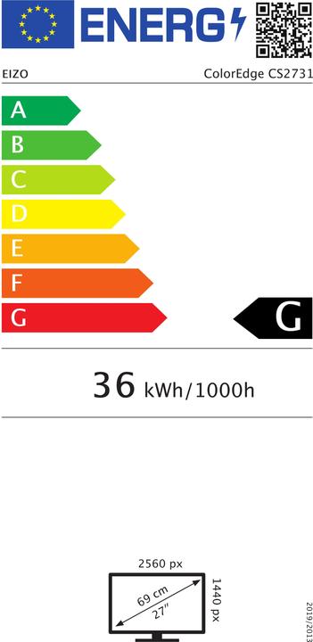 Etichetta energetica Eizo ColorEdge CS2731 (2560 x 1440 pixel, 27")