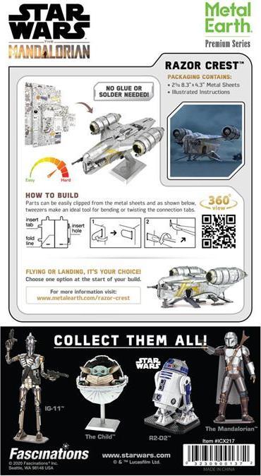 Image du produit Metal Earth Iconx Star Wars Mandalorian - Razor Crest