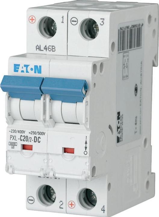 Produktbild Eaton Installation) LS-Schalter m.Beschrift. PXL-C20/2-DC
