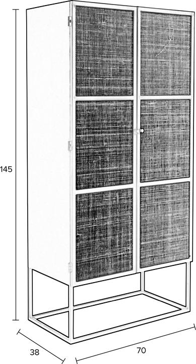 Produktbild White Label Living Guuji (70 x 38 x 145 cm)