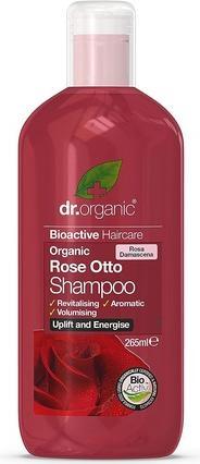 Actual product image Dr. Organic Rose Otto Shampoo Natural Vegan Cruelty Free Paraben & SLS Free Restoring 265ml (265 ml, Liquid shampoo)